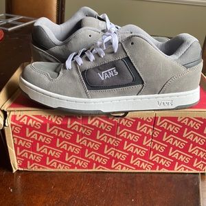 Vans grey charcoal white mens size 10.5